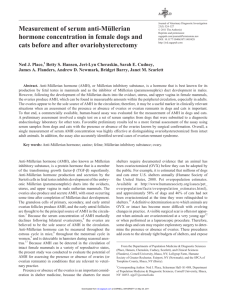 Measurement of serum anti-Müllerian hormone concentration in