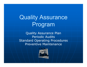 Quality Assurance Program - Cemtek Environmental, Inc.