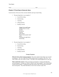 Test Bank Chapter 2 Prewriting to Generate Ideas 95