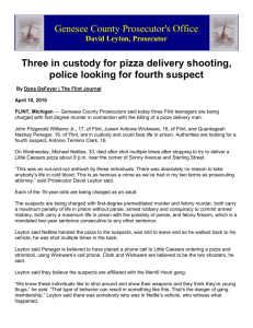 4.10.10 Three in Custody for Pizza Delivery