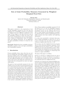 Sets of Joint Probability Measures Generated by Weighted Marginal