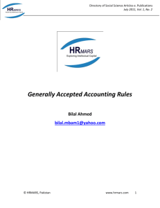 Generally Accepted Accounting Rules