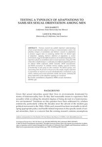 testing a typology of adaptations to same