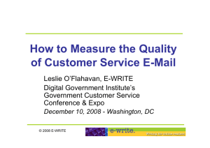 How to Measure the Quality of Customer Service E-Mail