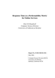 Response Time as a Performability Metric for Online Services