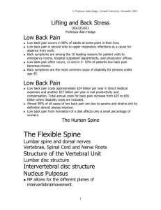 Lifting and Back Stress