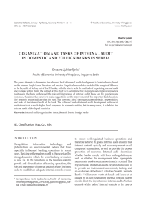 organization and tasks of internal audit in domestic and foreign