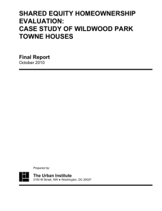 Shared Equity Homeownership Evaluation: Case Study of Wildwood