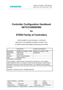 CONFIGURATION CONTROL FOR ST950 FAMILY OF