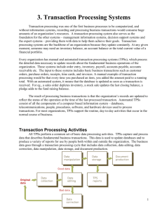 3. Transaction Processing Systems