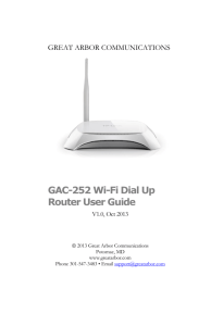 GAC-252 Wi-Fi Dial Up Router User Guide