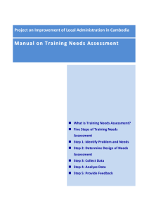 Manual on Training Needs Assessment