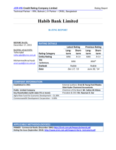 Habib Bank Limited - JCR-VIS Credit Rating Co. Ltd.