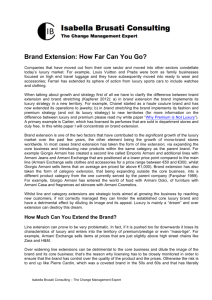 Brand Extension - How Far Can You Go?