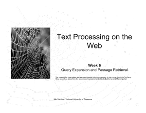 Text Processing on the Web