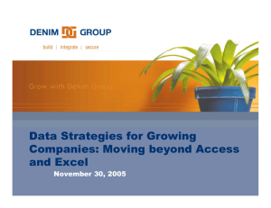 Moving beyond Access and Excel