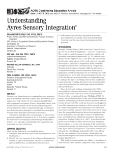 Understanding Ayres Sensory Integration