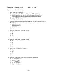 Astronomy 07 Life in the Universe Exam #3 Test Bank Chapters 11