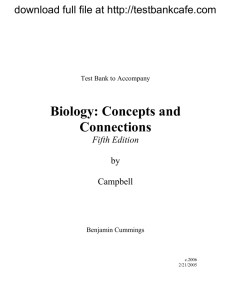 Biology: Concepts and Connections