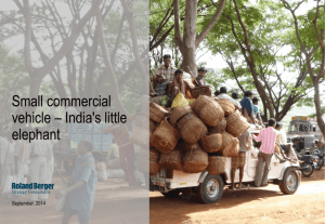 Small commercial vehicle – India's little elephant