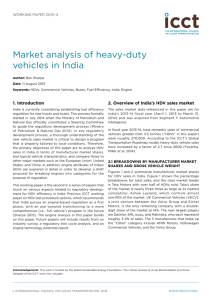 Market analysis of heavy-duty vehicles in India
