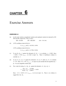 Exercise Answers - Principles of Econometrics
