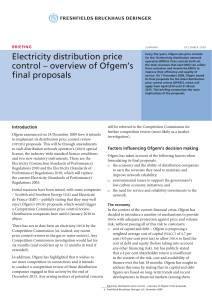 Electricity distribution price control – overview of Ofgem's final