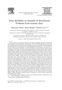 Price #exibility in channels of distribution: Evidence from scanner data