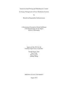 Sensitivity-based Pricing and Multiobjective Control for Energy