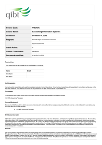 Accounting Information Systems Semester