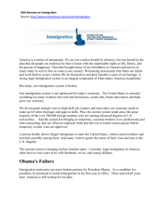 Mitt Romney on Immigration - National Network for Immigrant and