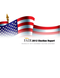 2012 Election Report - Federation for American Immigration Reform