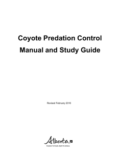 Coyote Predation Control Manual and Study Guide