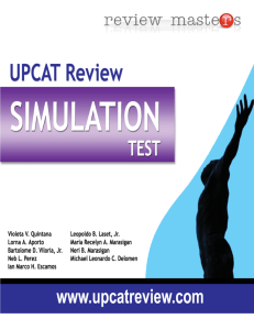 Review Masters - Simulated UPCAT 2011