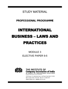 international business – laws and practices