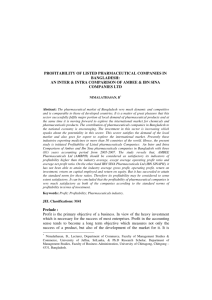 profitability of listed pharmaceutical companies in