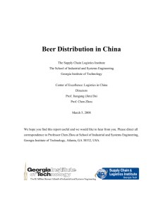Beer Distribution in China - Supply Chain & Logistics Institute