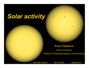 Solar activity