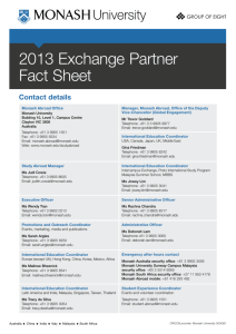 2013 Exchange Partner Fact Sheet