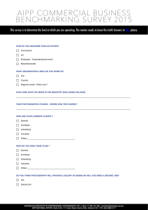 AIPP COMMERCIAL BUSINESS BENCHMARKING SURVEY 2015