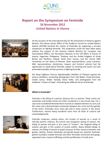 Report on the Symposium on Femicide