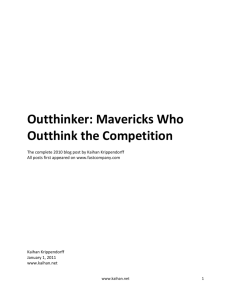 Outthinker: Mavericks Who Outthink the Competition