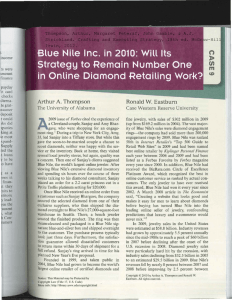 Blue Nile Inc. in 2010: will its strategy to remain number one in