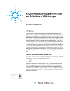 Polymer Molecular Weight Distribution and Definitions of MW