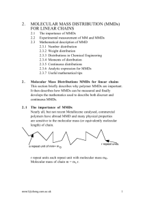 2. MOLECULAR MASS DISTRIBUTION