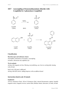 1017 Azocoupling of benzenediazonium chloride with 2