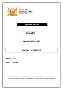 grade 9 november 2012 social sciences