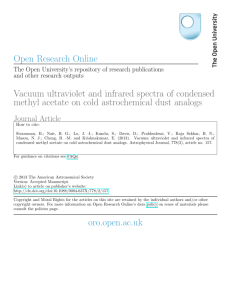 Open Research Online Vacuum ultraviolet and infrared spectra of