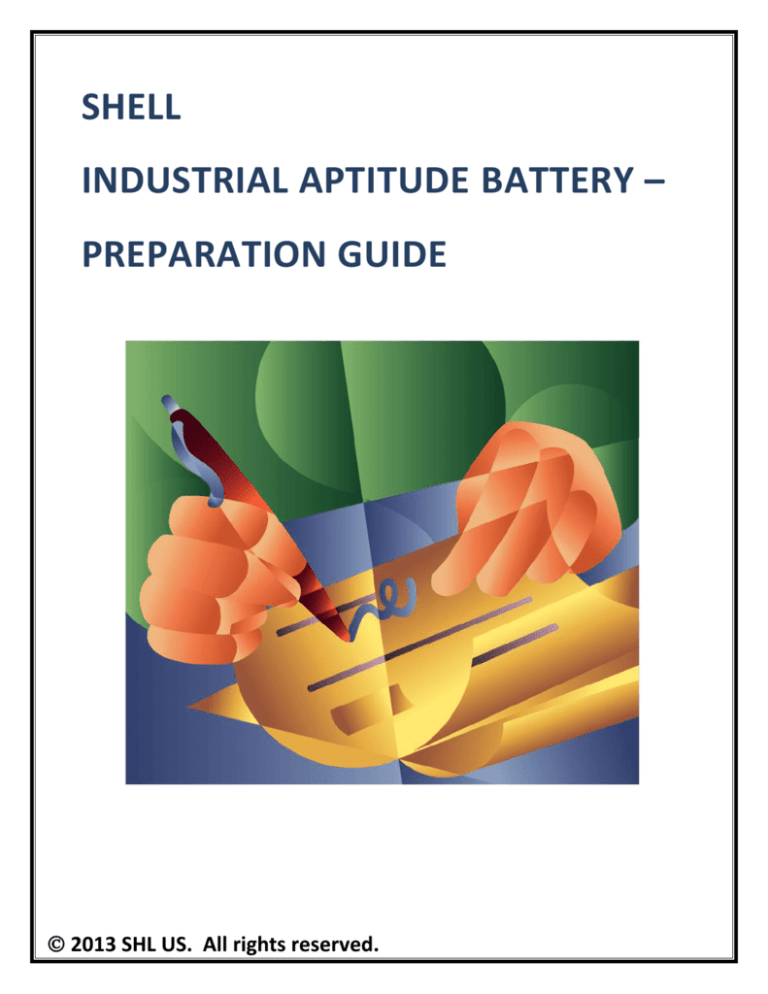 SHELL INDUSTRIAL APTITUDE BATTERY PREPARATION GUIDE