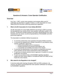 Questions & Answers: Crane Operator Certification